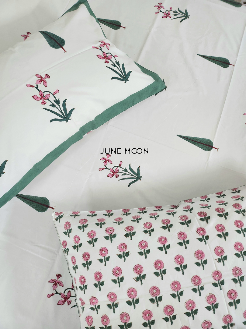 Serene Moments - Block Printed Bedsheet Set