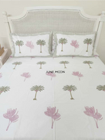 Load image into Gallery viewer, Forget Me Not - Block Printed Bedsheet Set
