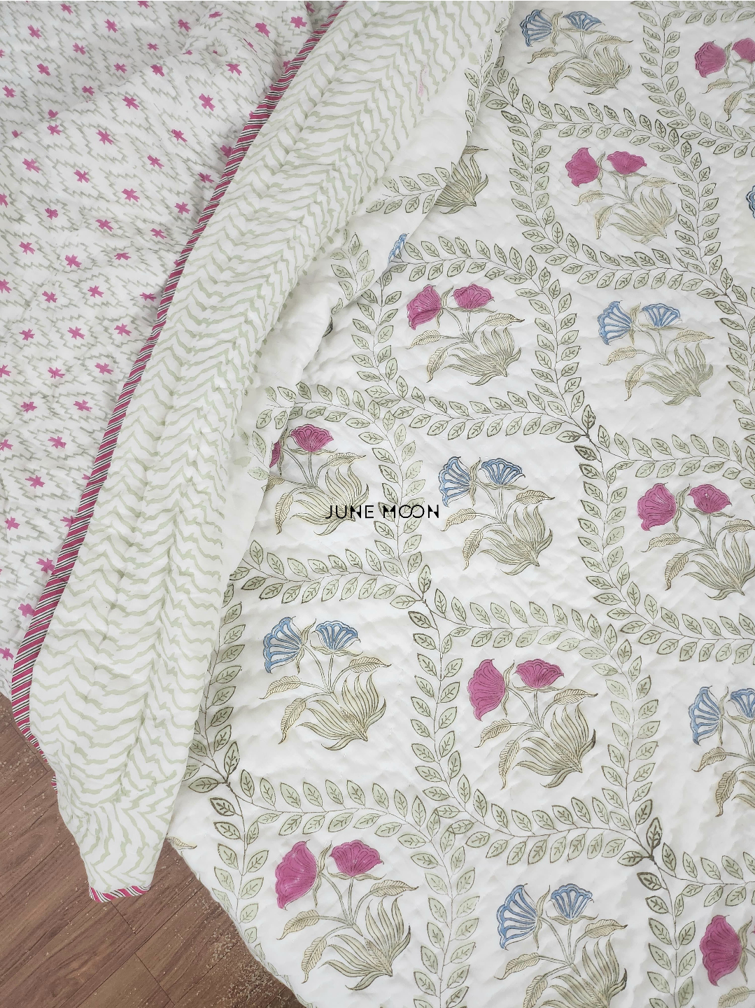 Indian Palette - Block Printed Muslin Quilt