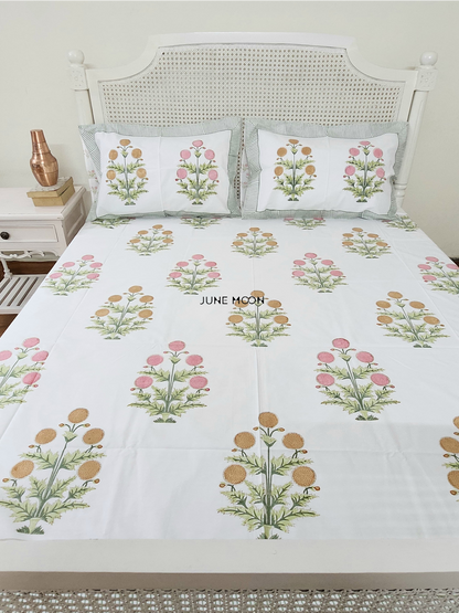 Evening In Rome - Block Printed Bedsheet Set