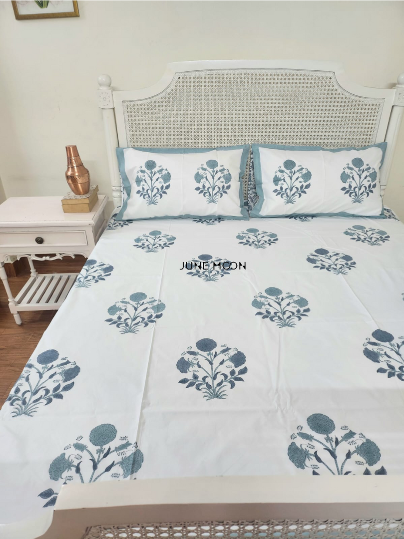 Vasundhara - Block Printed Bedsheet Set
