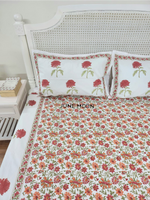 Load image into Gallery viewer, Rustic Garden - Block Printed Bedsheet Set
