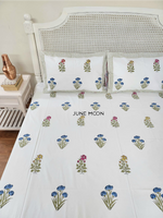 Load image into Gallery viewer, Garden To Earth - Block Printed Bedsheet Set
