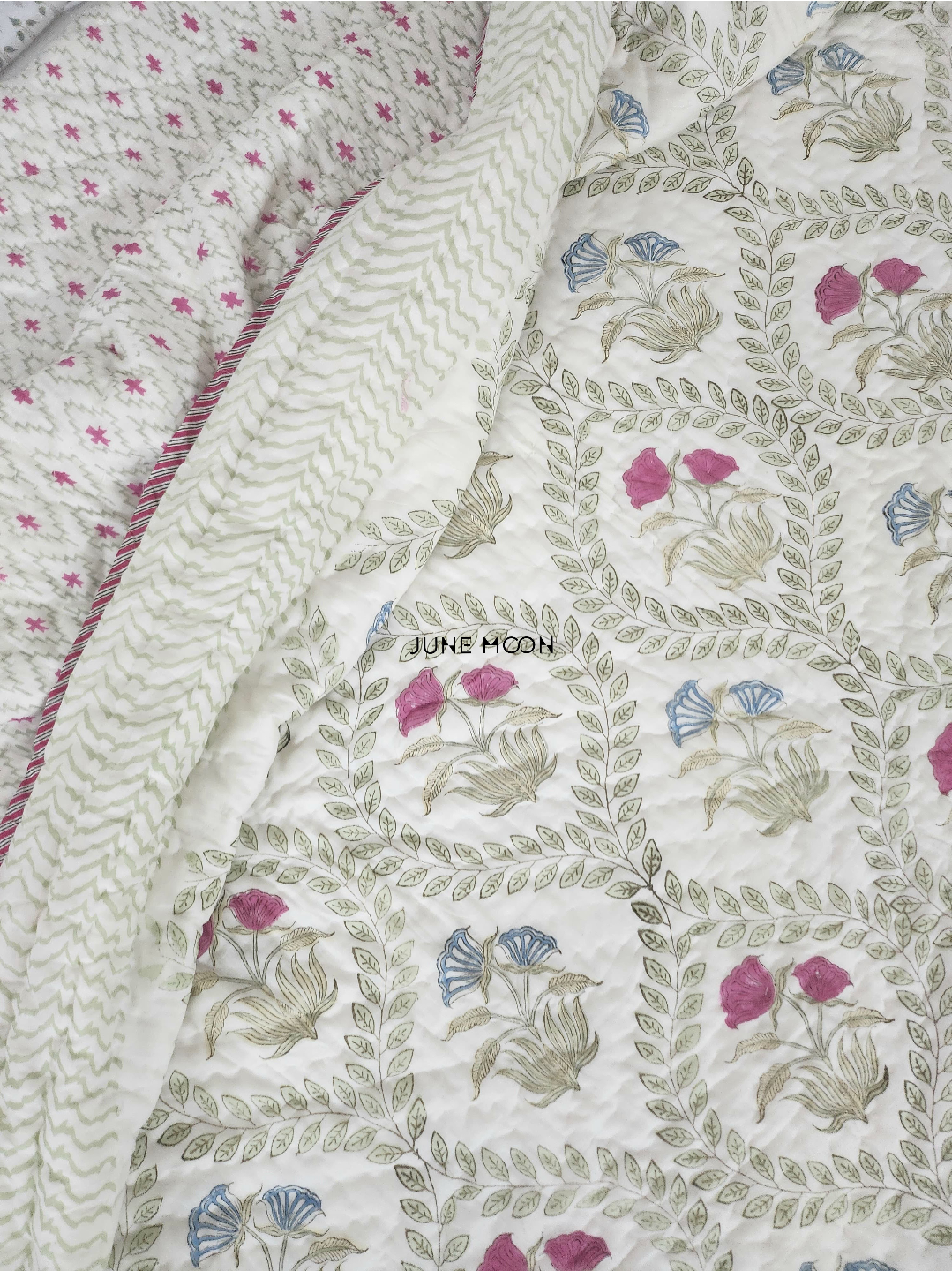 Indian Palette - Block Printed Muslin Quilt