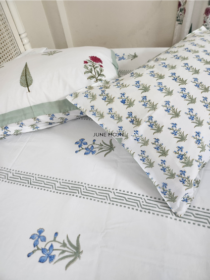 French Garden - Block Printed Bedsheet Set
