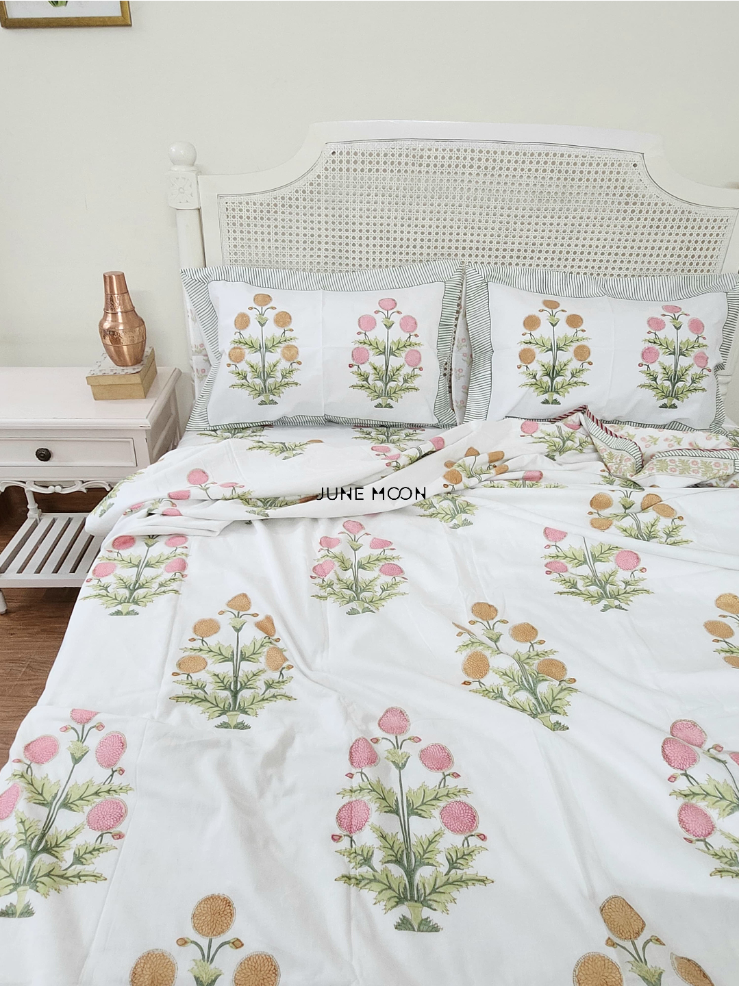 Evening In Rome - Block Printed Muslin Dohar