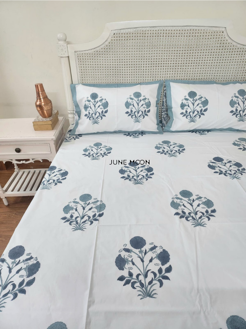 Vasundhara - Block Printed Bedsheet Set
