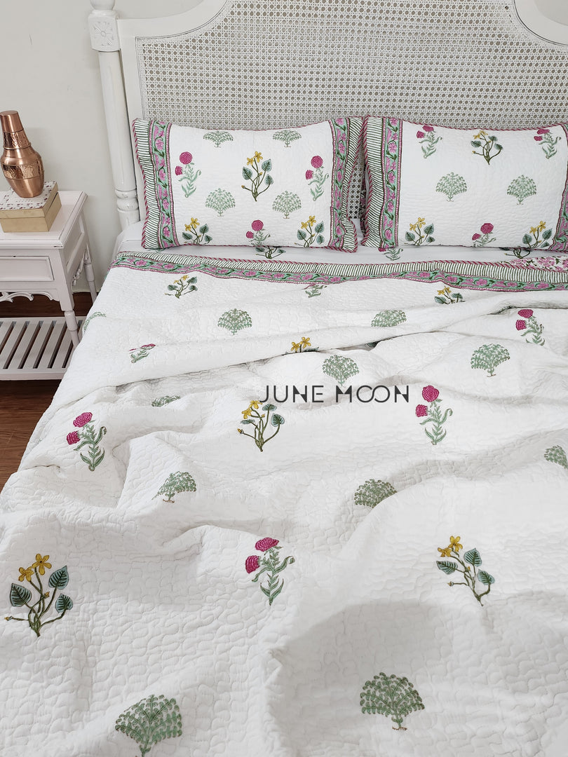 Princess Petals - Quilted Bedcover Set