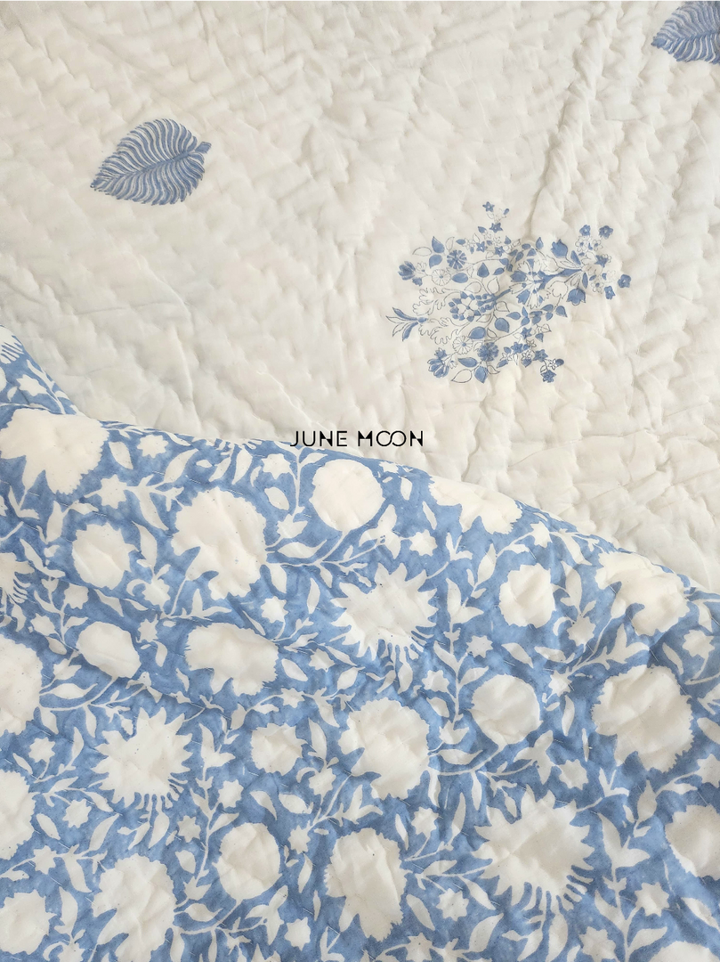 As We Sea -Block Printed Muslin Quilt