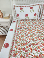 Load image into Gallery viewer, Rustic Garden - Block Printed Bedsheet Set
