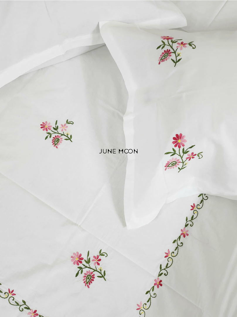 Brittany - Embroidered Bedsheet Set