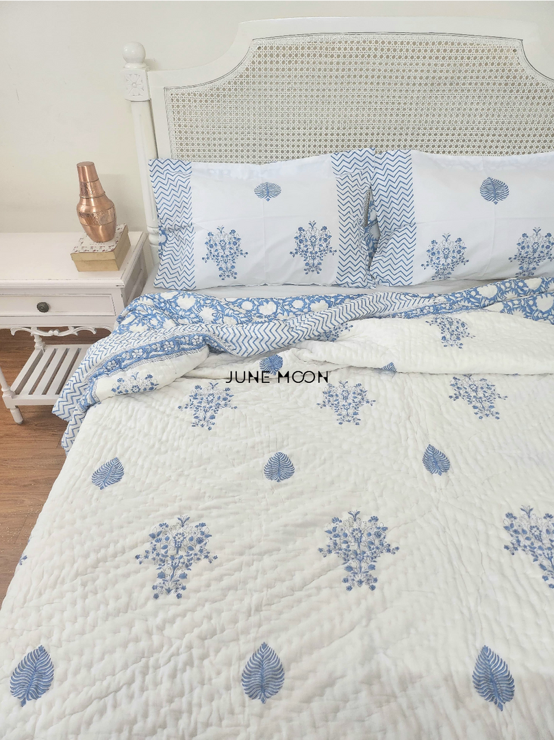 As We Sea -Block Printed Muslin Quilt
