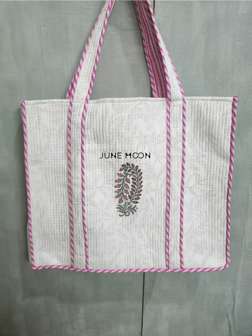 Roza - Block Printed Tote Bag