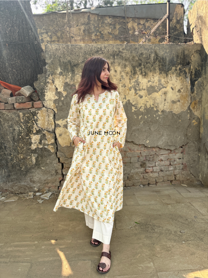 Basanti - Block Printed Kurta