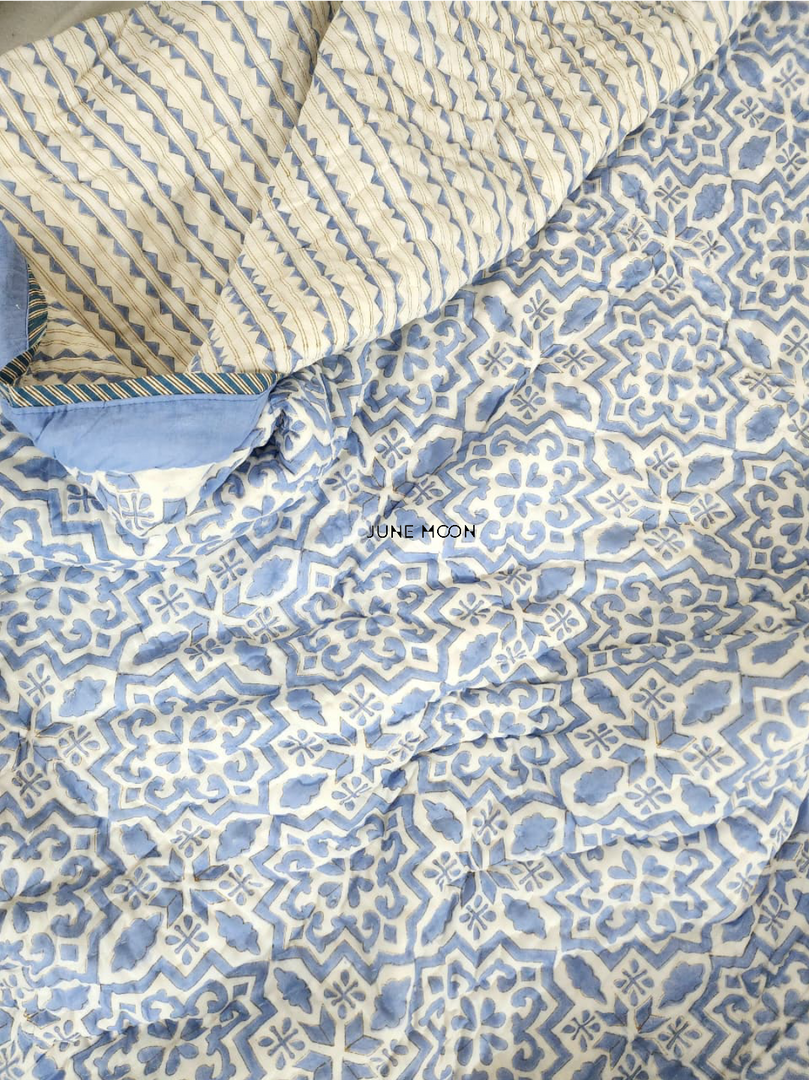 Dreaming Persia - Block Printed Muslin Quilt