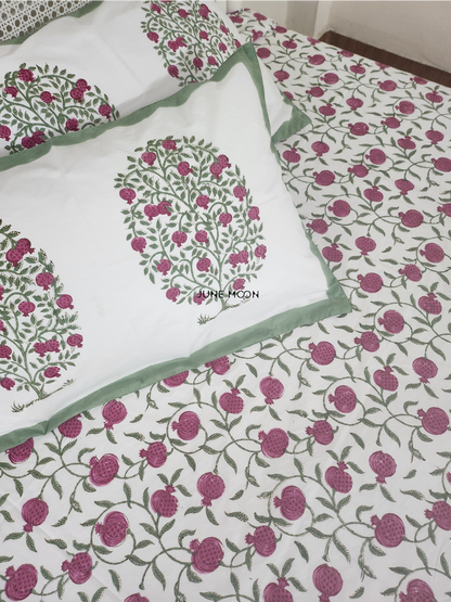Garden Of Enchantment - Block Printed Bedsheet Set