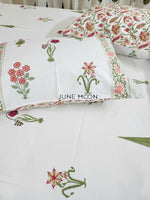 Load image into Gallery viewer, Summer Rouge - Block Printed Bedsheet Set
