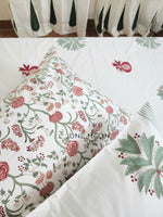 Load image into Gallery viewer, Born To Be Loved - Block Printed Bedsheet Set
