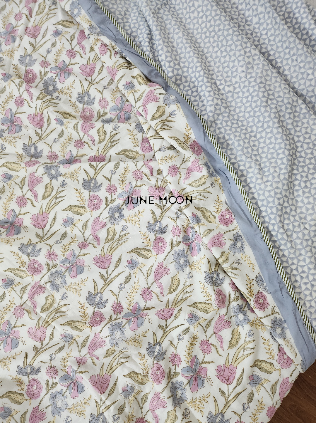 Lavendelle - Block Printed Muslin Dohar