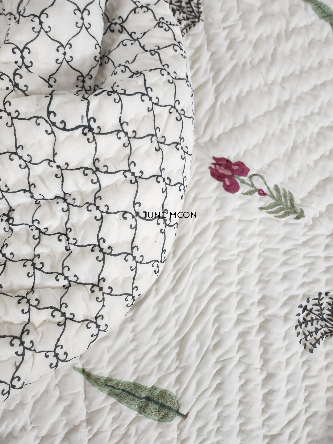 Hued Petals - Set of 2 Single Quilts