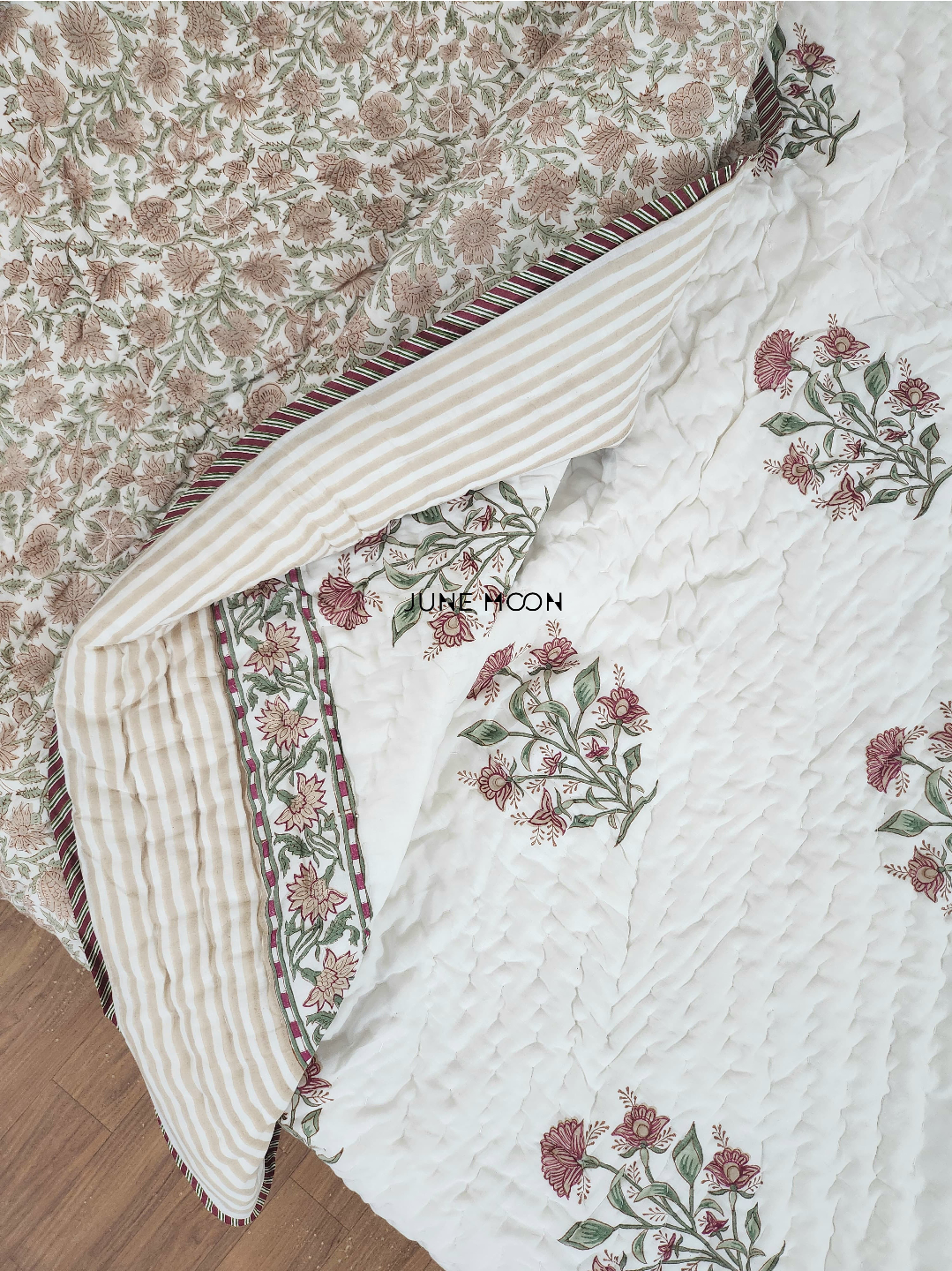 Ghazal - Block Printed Muslin Quilt