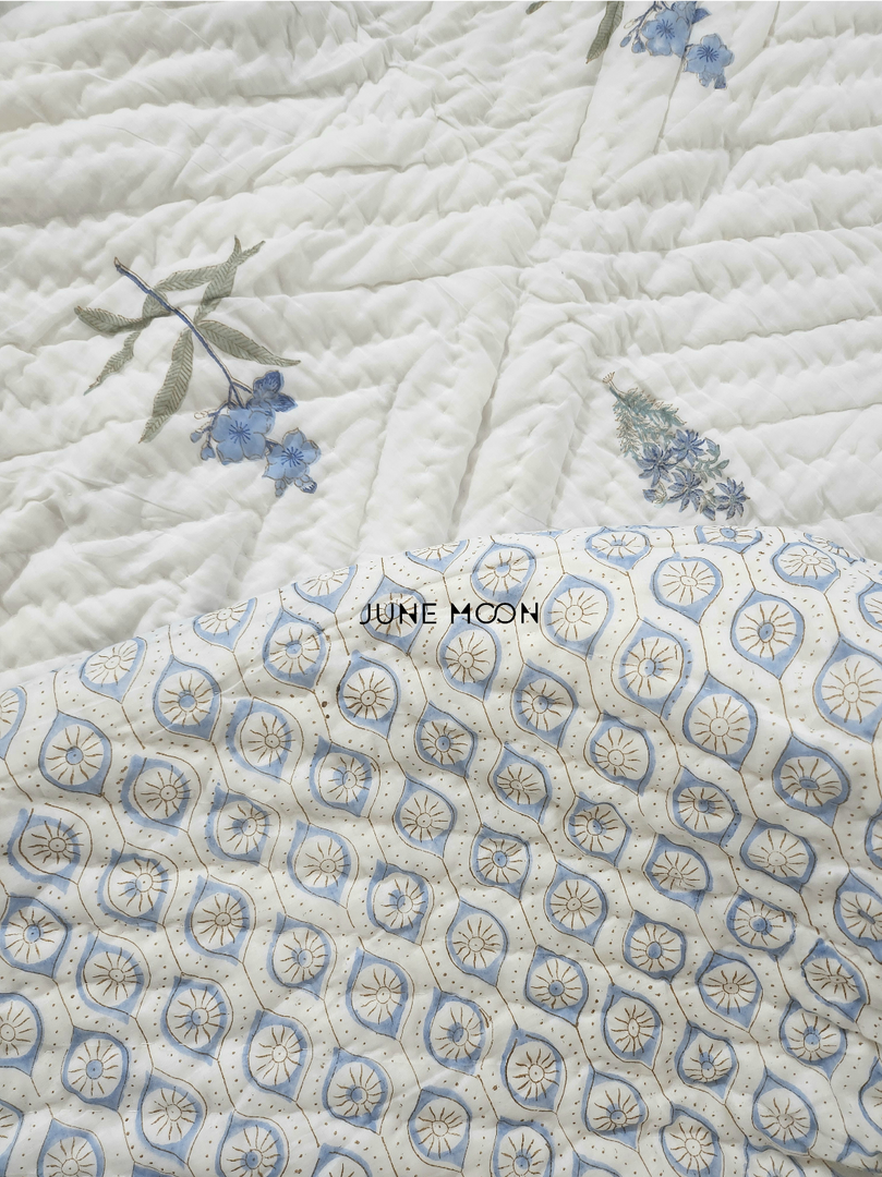 Evening In Rome - Block Printed Muslin Quilt