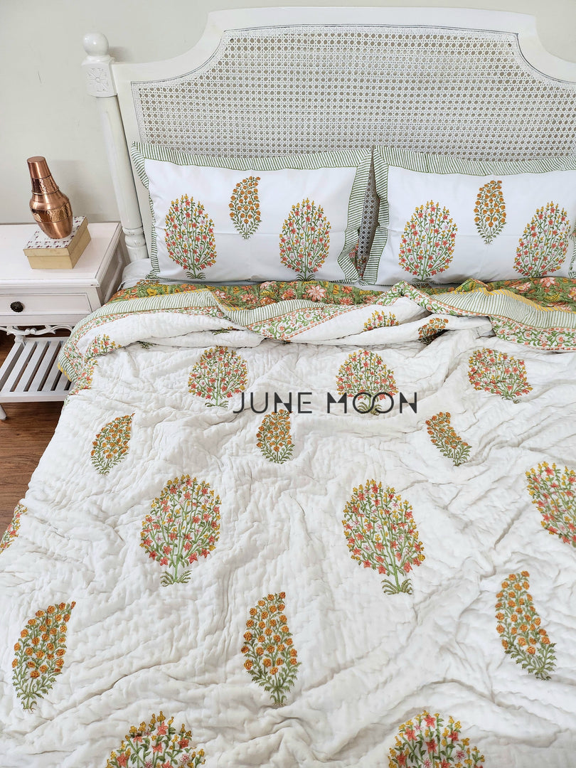 Sunehre Pal - Block Printed Muslin Quilt