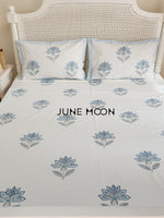 Load image into Gallery viewer, Eden Moon – Block Printed Bedsheet Set
