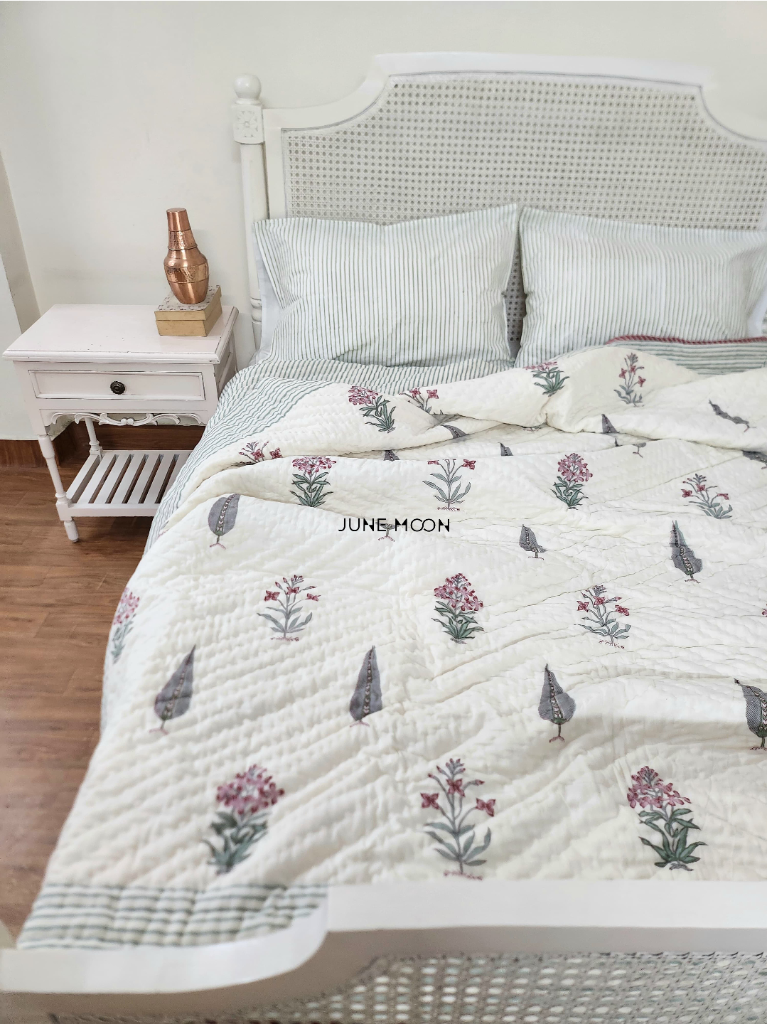 Surmai - Block Printed Muslin Quilt