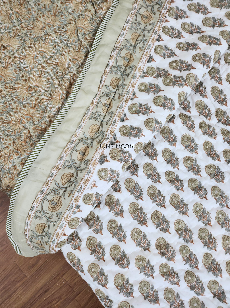 Bhoomi - Block Printed Muslin Quilt