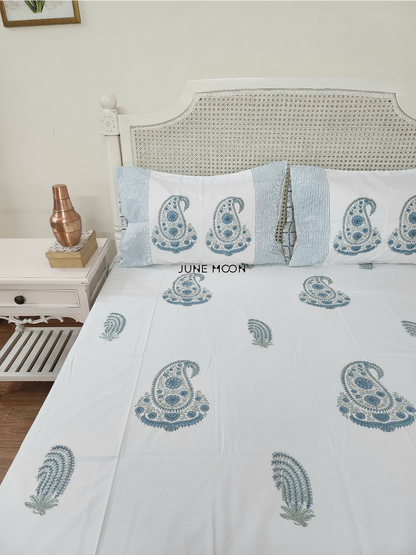 Midnight In Milan - Block Printed Bedsheet Set