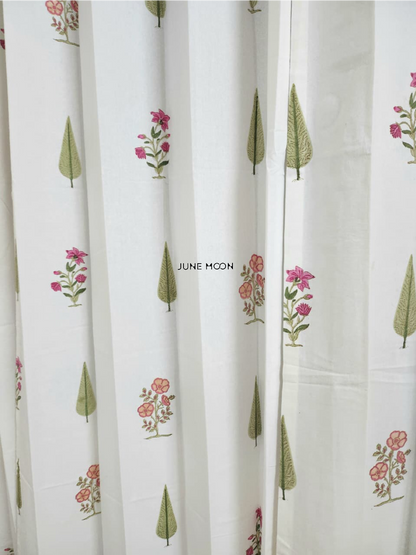 Summer Rouge - Block Printed Curtains