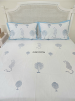 Load image into Gallery viewer, Regal Retreat - Block Printed Bedsheet Set
