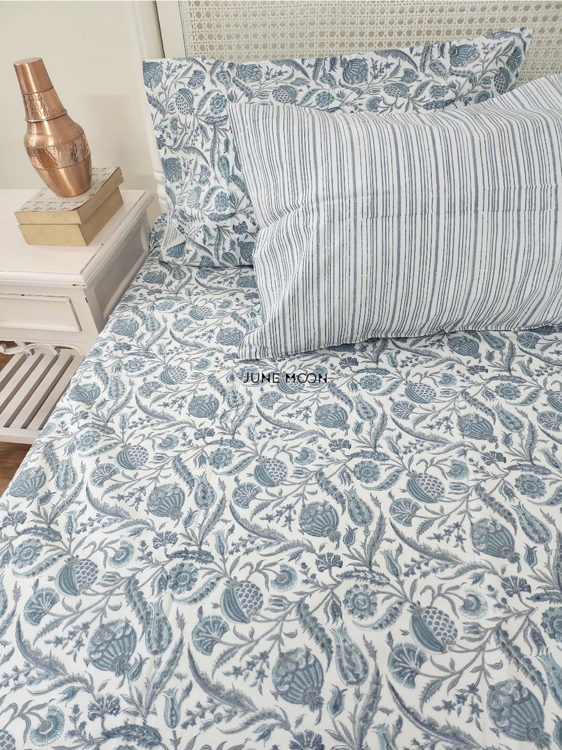 Saira - Block Printed Bedsheet Set