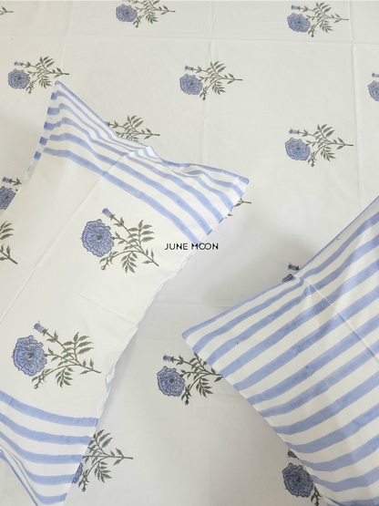Dutch Evening - Block Printed Bedsheet Set