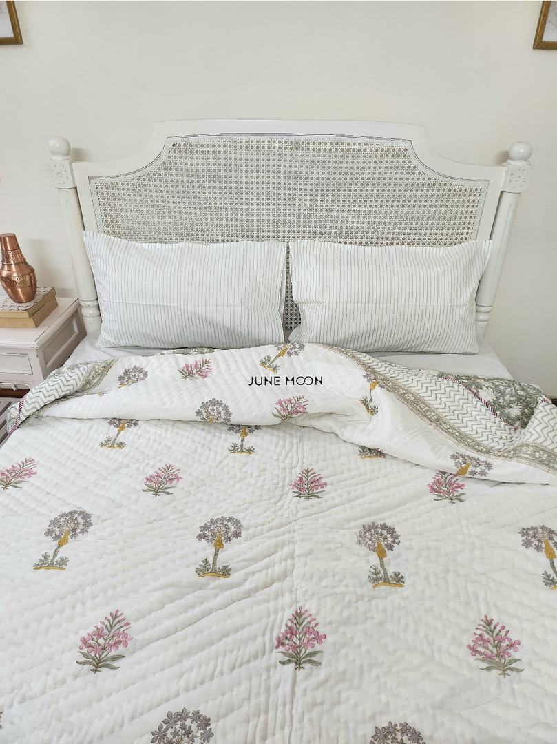 Elle & Rose - Block Printed Muslin Quilt