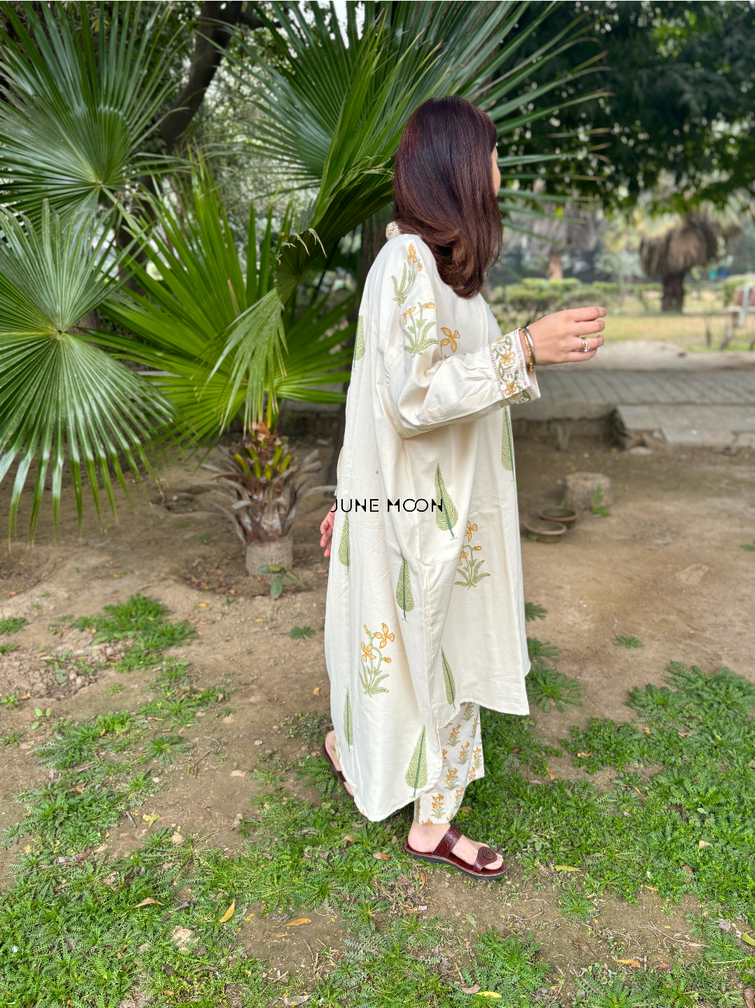 Inner Glow - Boxy Fit High Low Lined Kurta Set (Kurta &amp; Pants)