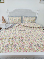 Load image into Gallery viewer, Lavendelle - Block Printed Muslin Quilt (Cream Base)