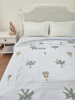 Load image into Gallery viewer, Grass Is Green - Block Printed Muslin Dohar
