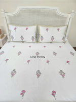 Load image into Gallery viewer, Girl Garden - Block Printed Bedsheet Set
