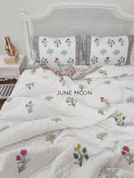 Load image into Gallery viewer, Princess Petals - Set of Quilt &amp; Bedsheet
