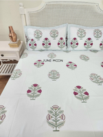 Load image into Gallery viewer, Lady Ruby - Block Printed Bedsheet Set
