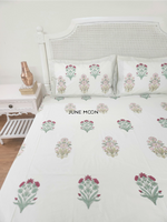 Load image into Gallery viewer, Casacream - Block Printed Bedsheet Set (Cream Base)
