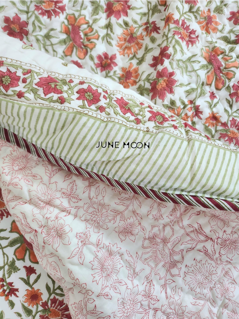 Rustic Garden - Set of 2 Single Quilts