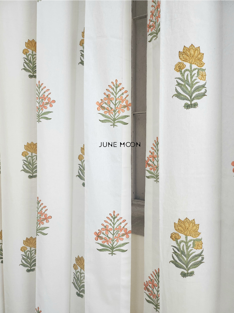 Gold Dust - Block Printed Curtains