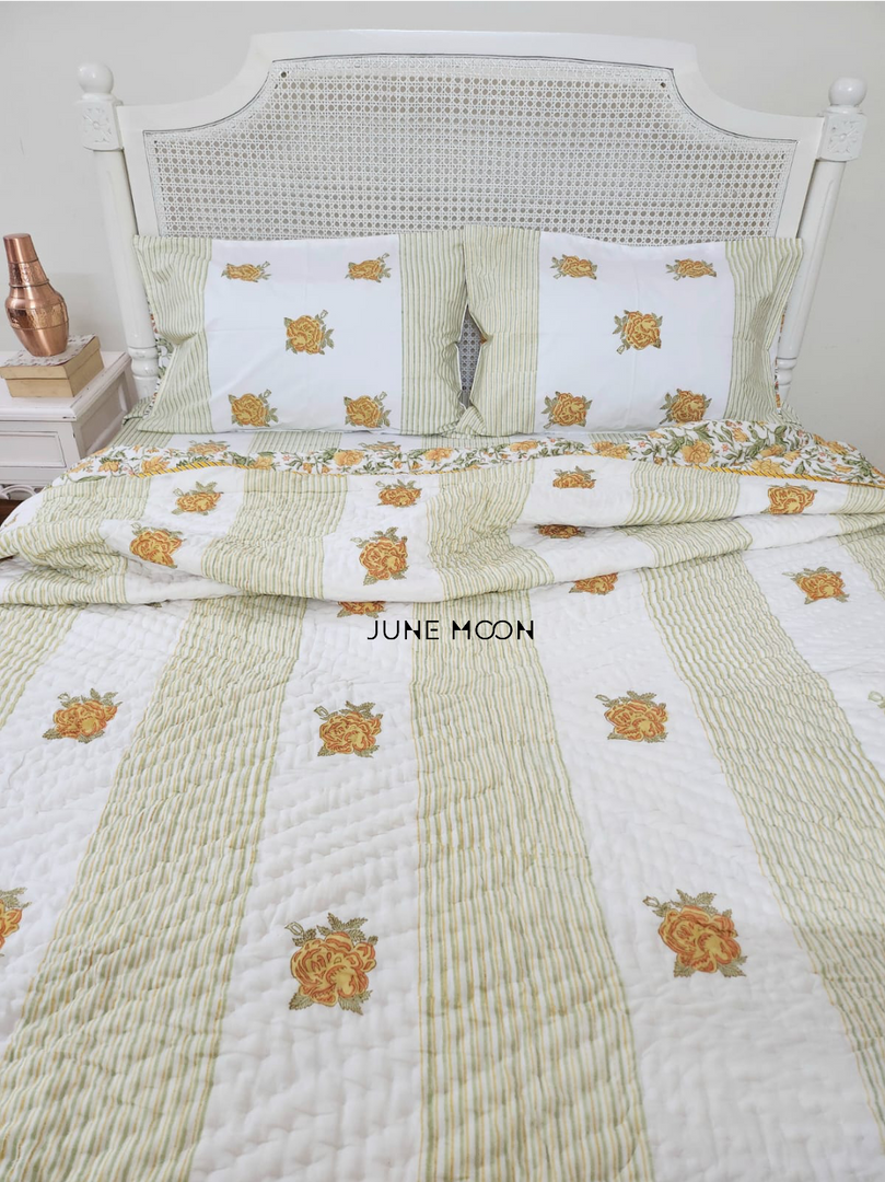 Women of Spring - Set of Quilt & Bedsheet
