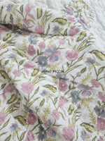 Load image into Gallery viewer, Lady Lilac -Block Printed Muslin Quilt
