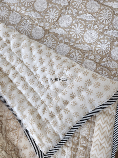 Saundh - Block Printed Muslin Quilt