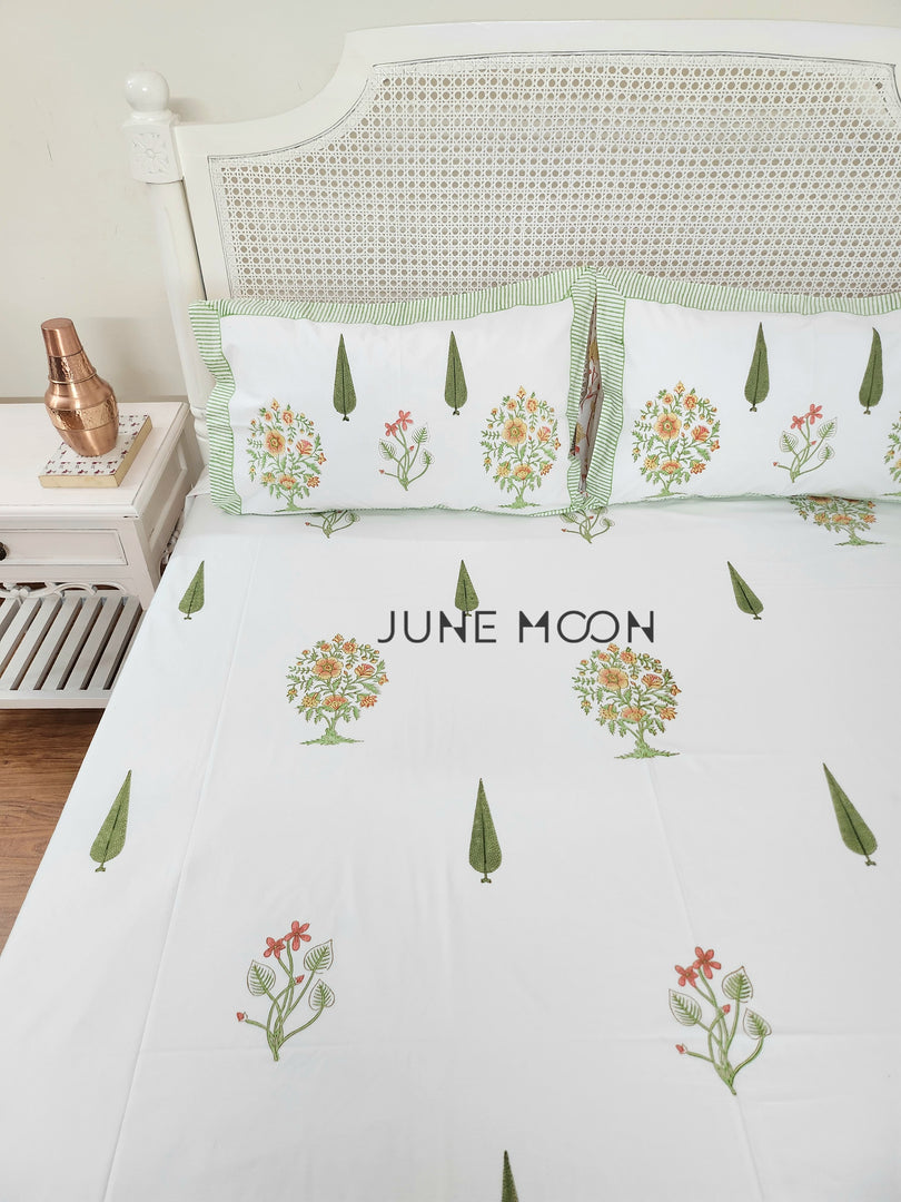 Women of Spring - Block Printed Bedsheet Set