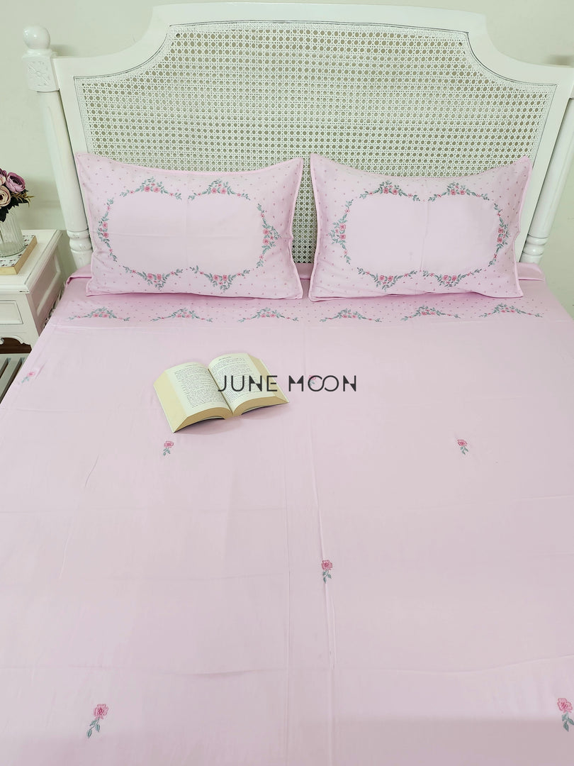 Roseate - Embroidered Bedsheet Set